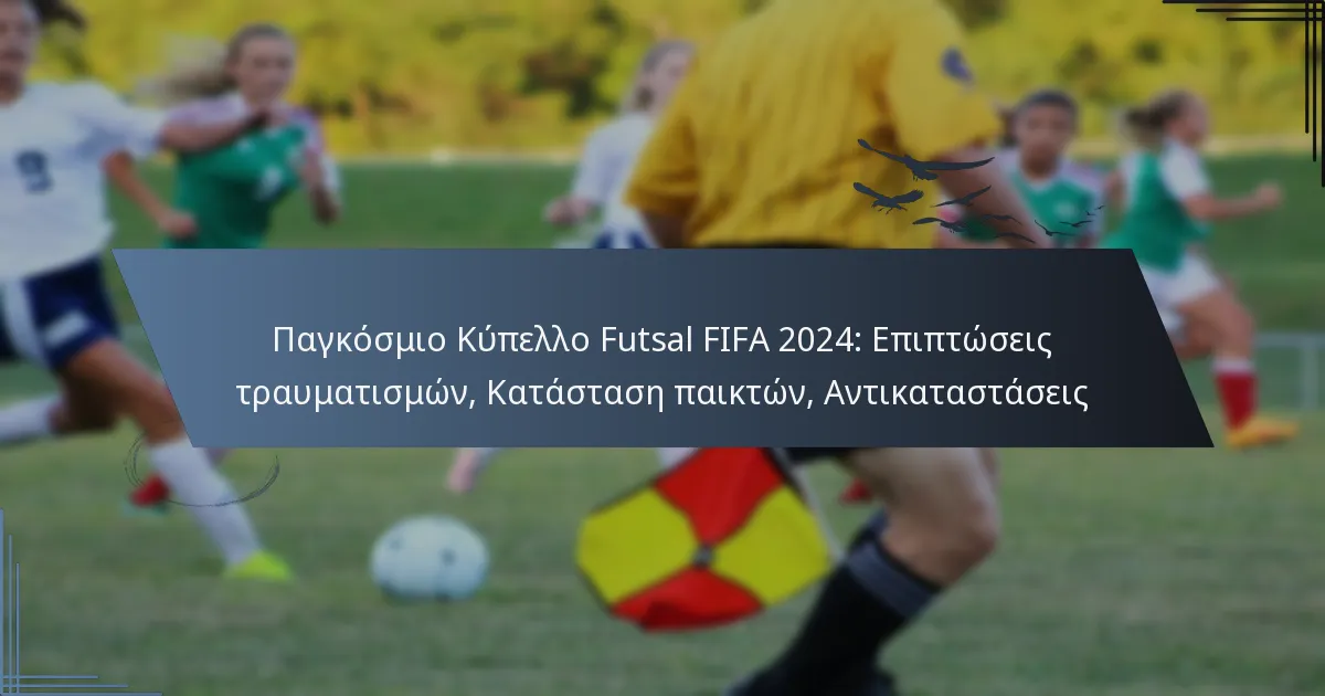 Παγκόσμιο Κύπελλο Futsal FIFA 2024: Επιπτώσεις τραυματισμών, Κατάσταση παικτών, Αντικαταστάσεις