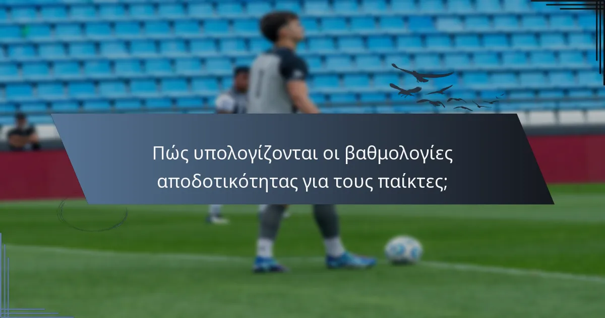 Πώς υπολογίζονται οι βαθμολογίες αποδοτικότητας για τους παίκτες;